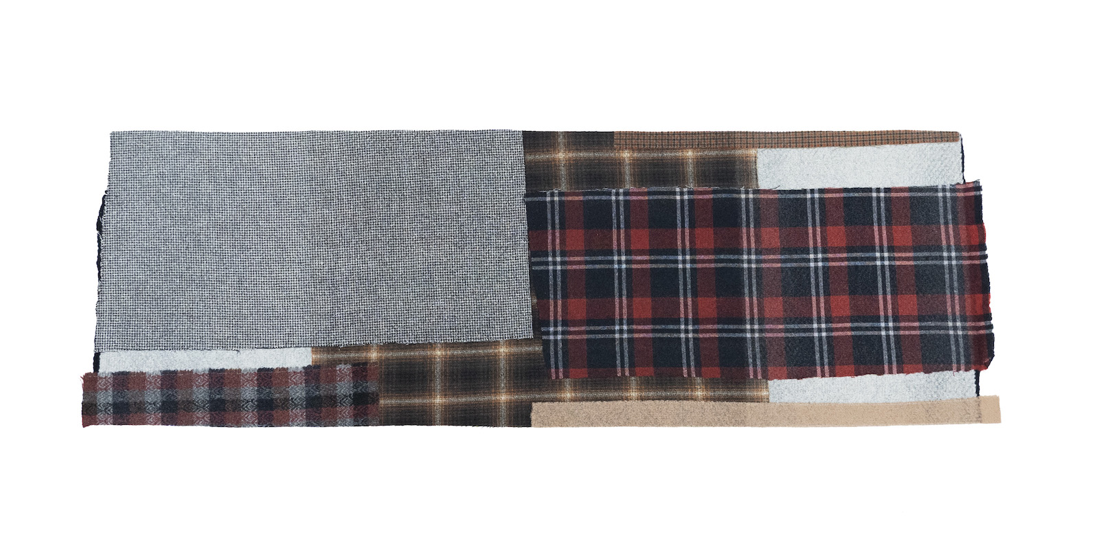ラグ・カーペット D&department RUG LIFESTOCK 尾州産のウール生地を再利用した 一点もののラグマットRUG
