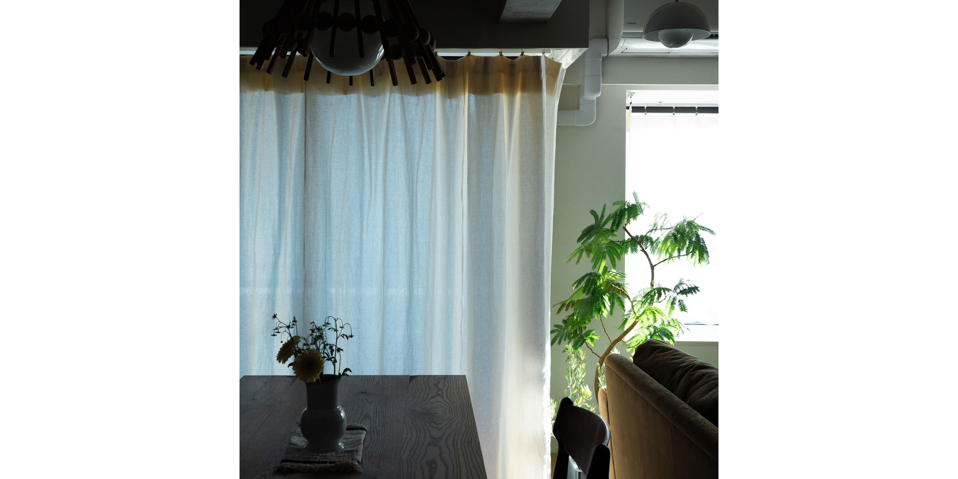 カーテン・リネン L-1・ホワイト | D&DEPARTMENT