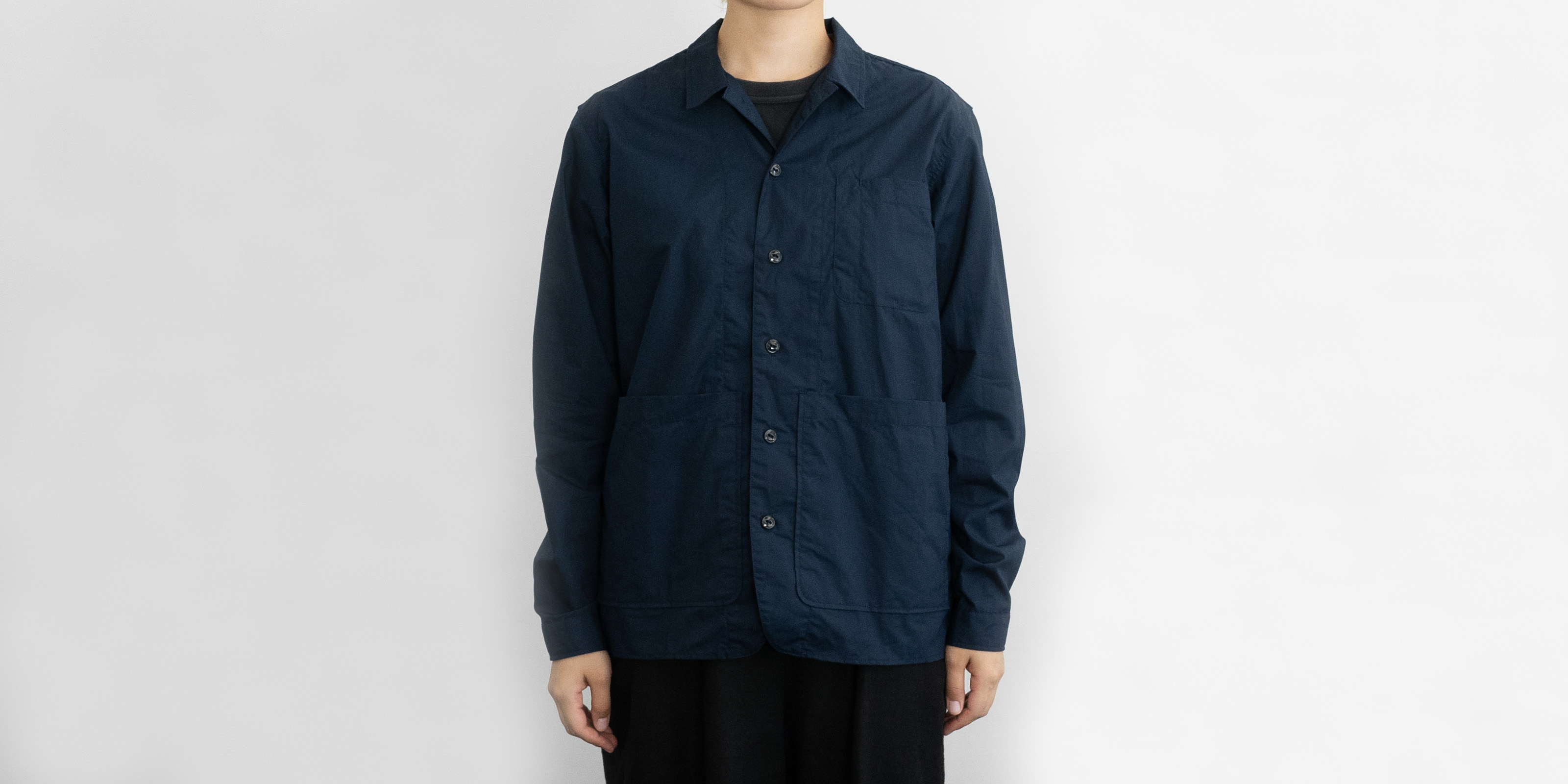 d WEAR バックポケットシャツ・ネイビー・XL