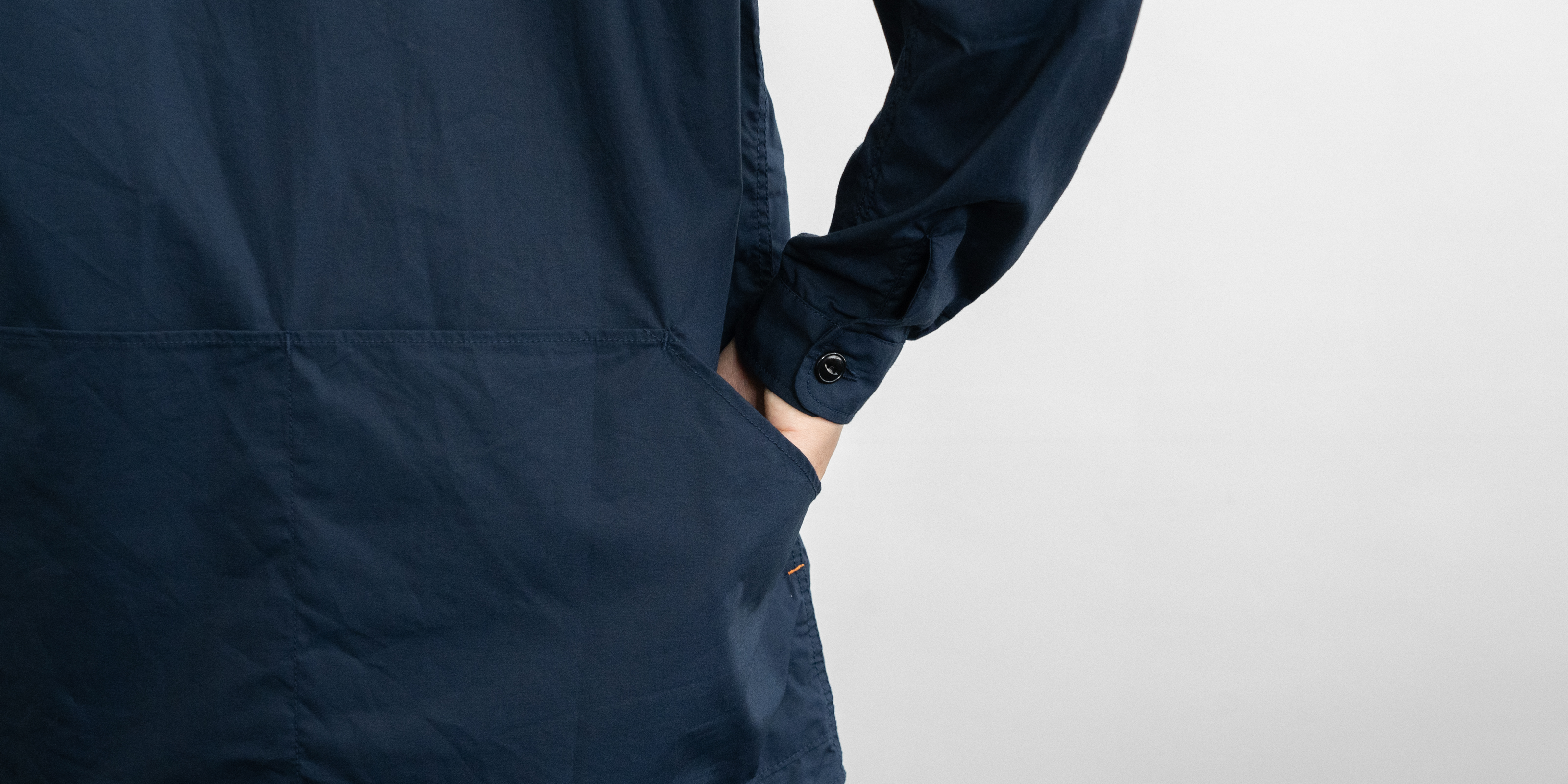 d WEAR バックポケットシャツ・ネイビー・XL