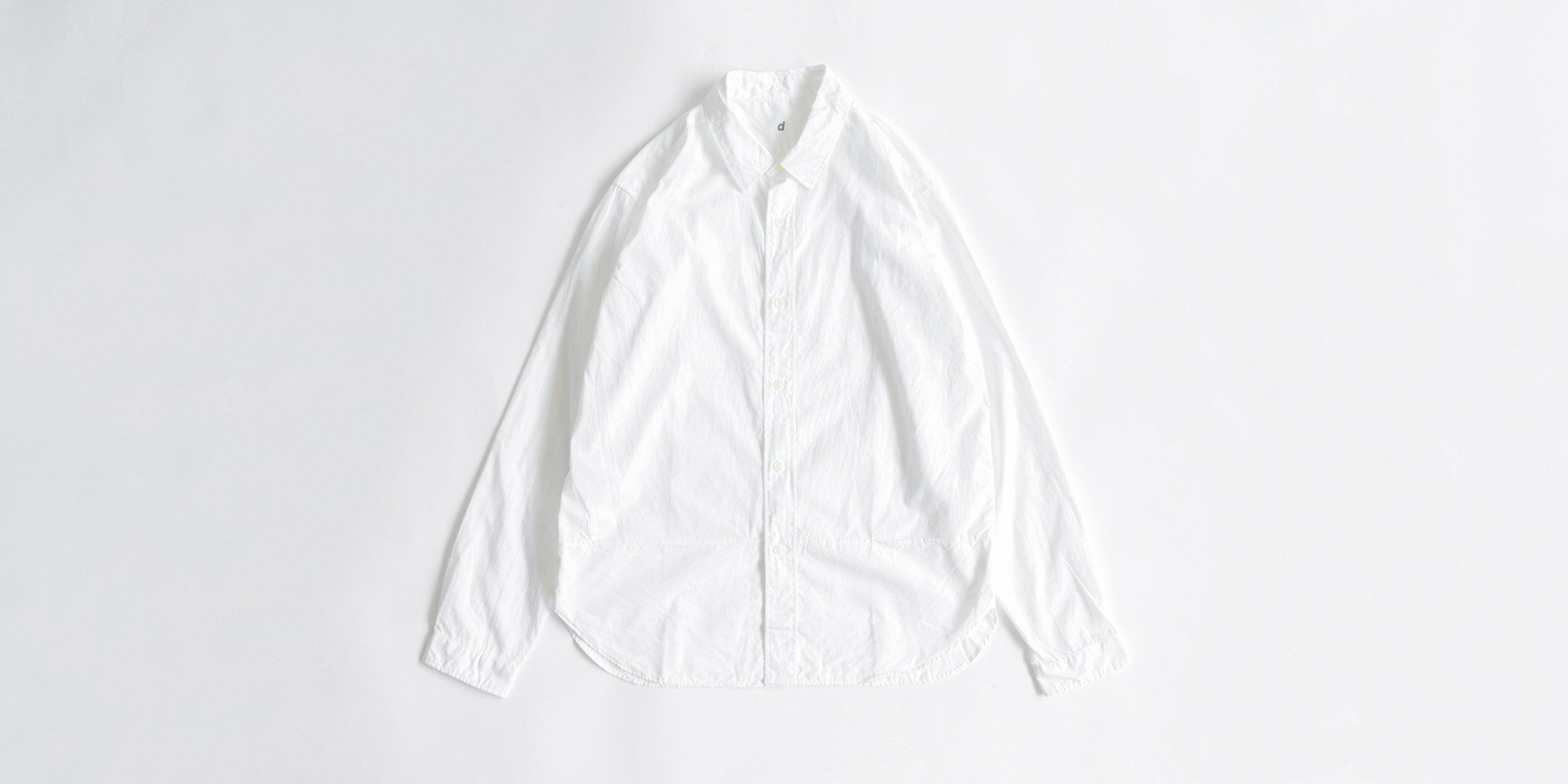 【sold out】d WEAR ジャーナルシャツ・ホワイト・XXL