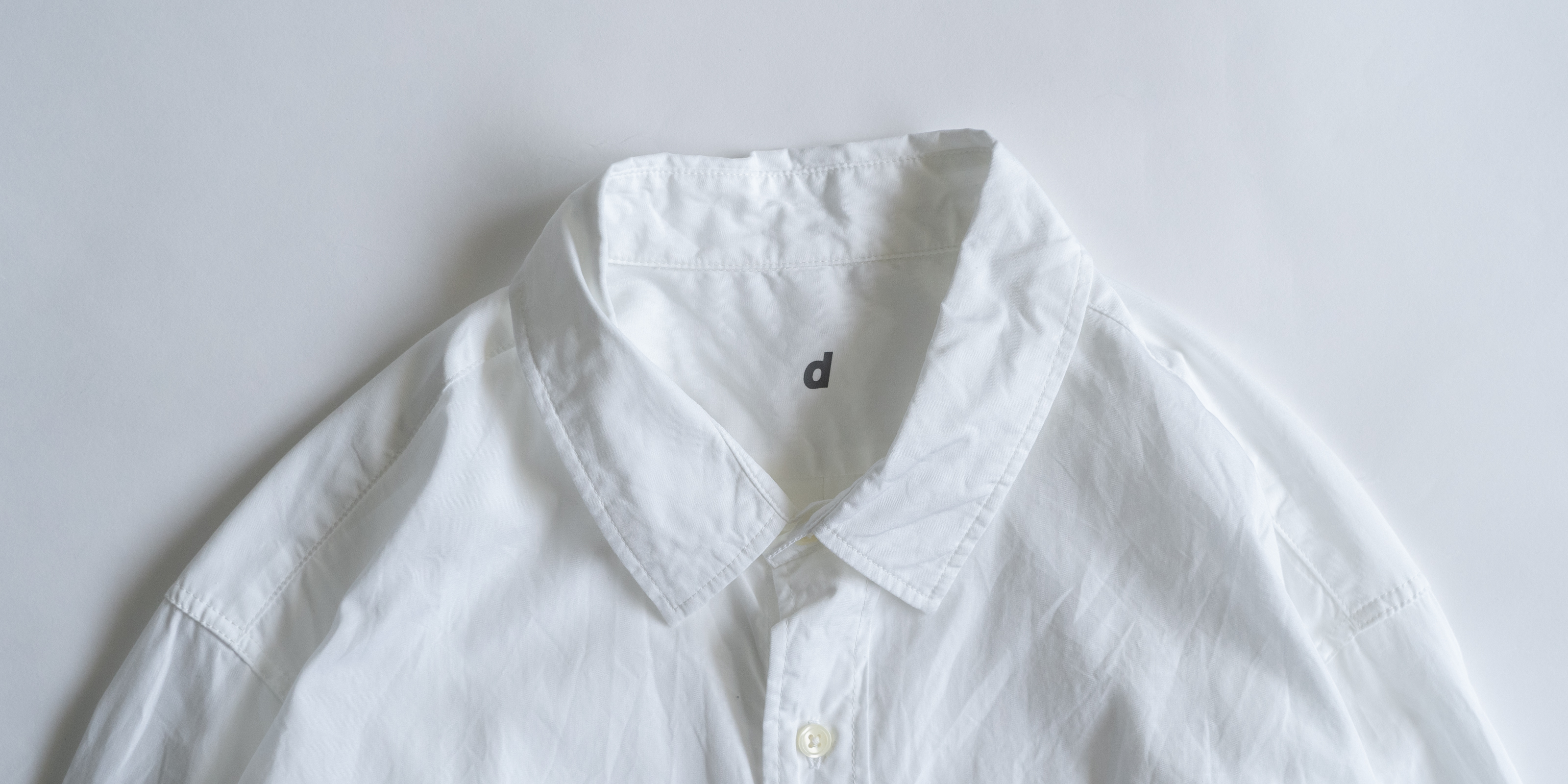 【sold out】d WEAR ジャーナルシャツ・ホワイト・XXL