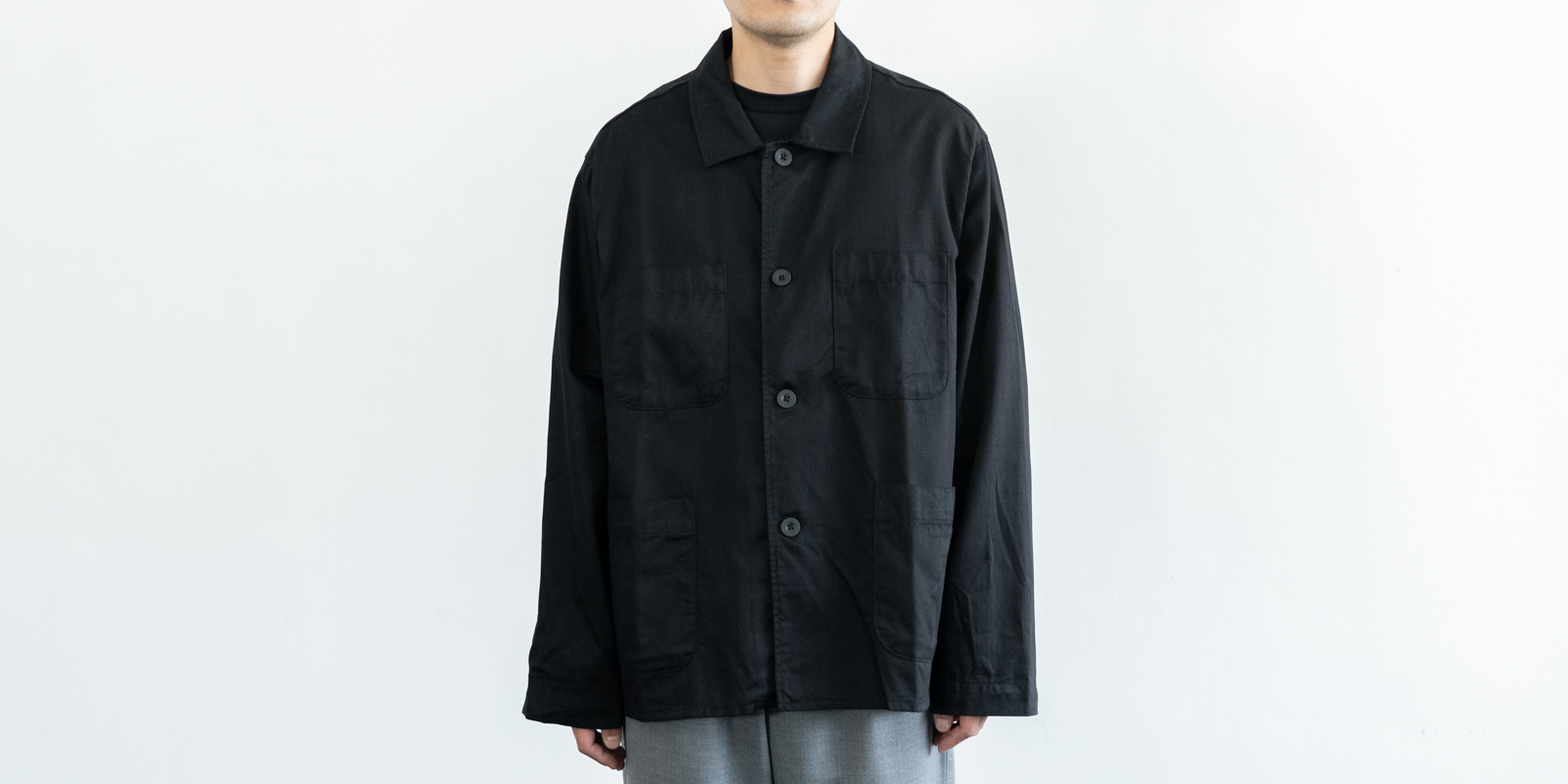 【sold out】d WEAR ワークジャケット ブラック・XXL