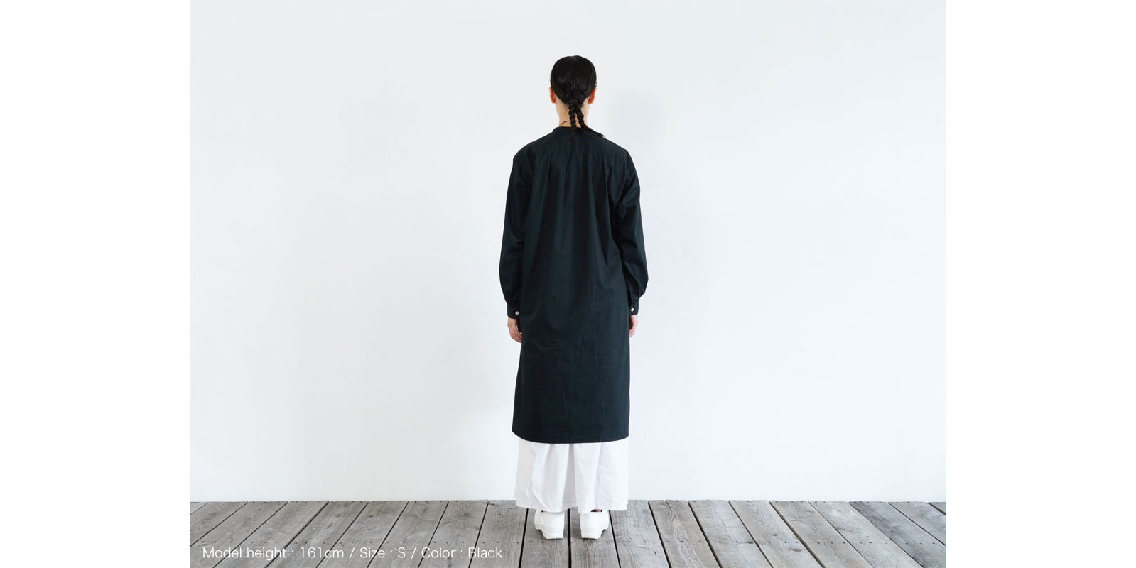 d WEAR ロングシャツ・ブラック・S | D&DEPARTMENT