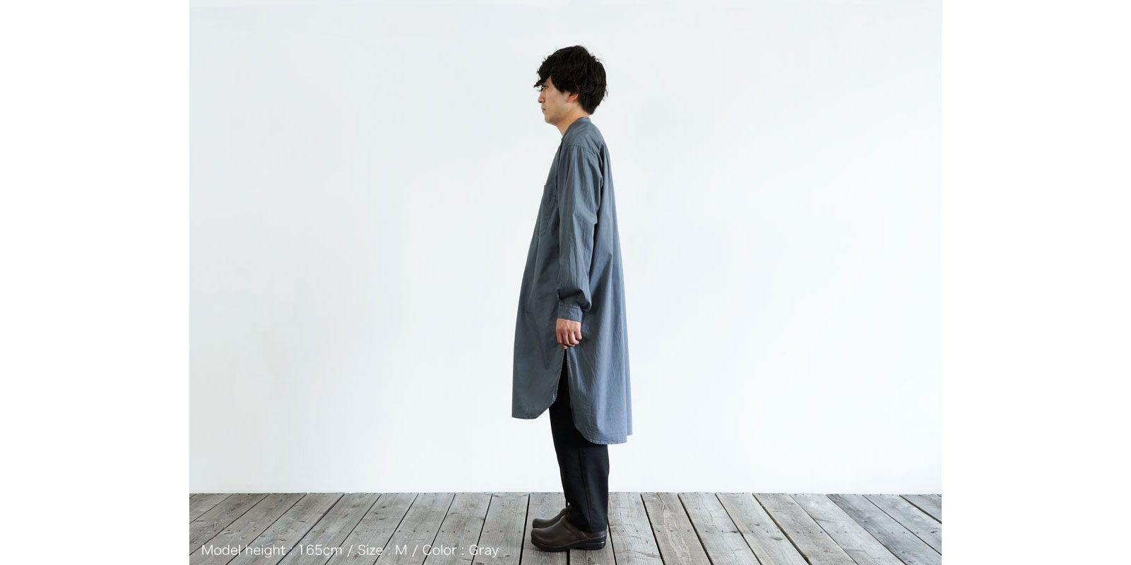 d WEAR ロングシャツ・グレー・L | D&DEPARTMENT