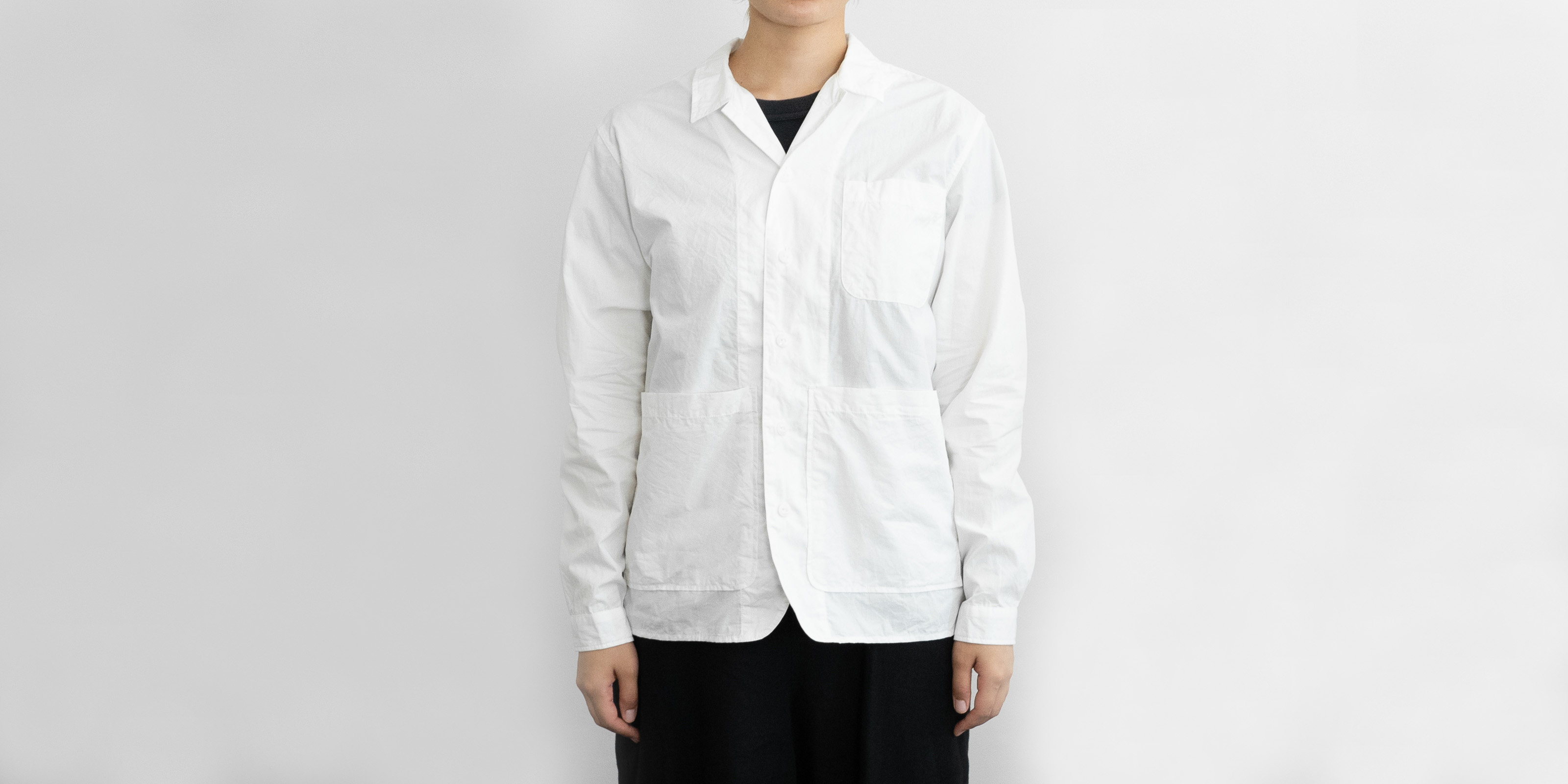 d WEAR バックポケットシャツ・ホワイト・L