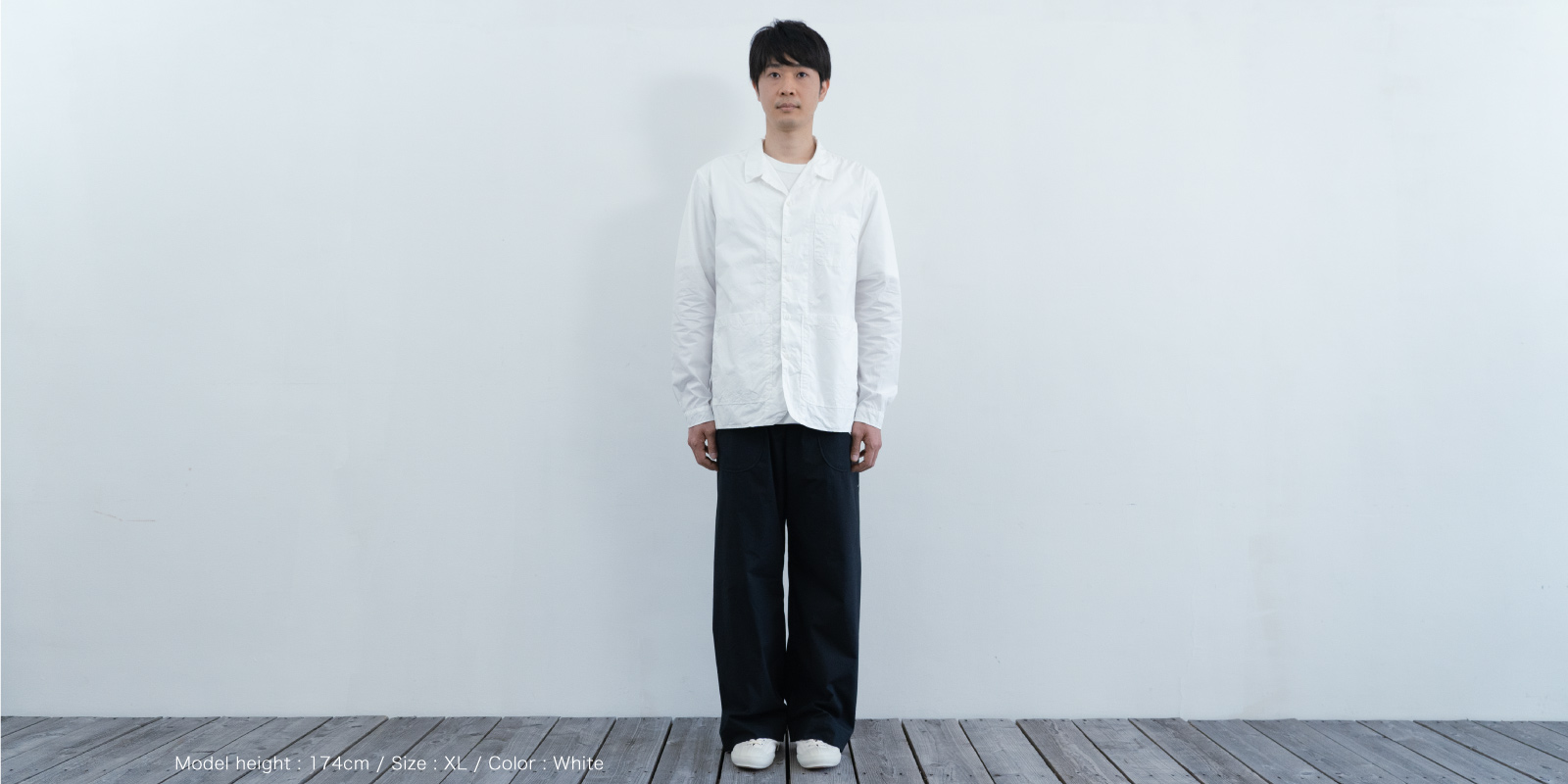 d WEAR バックポケットシャツ・ホワイト・M | D&DEPARTMENT