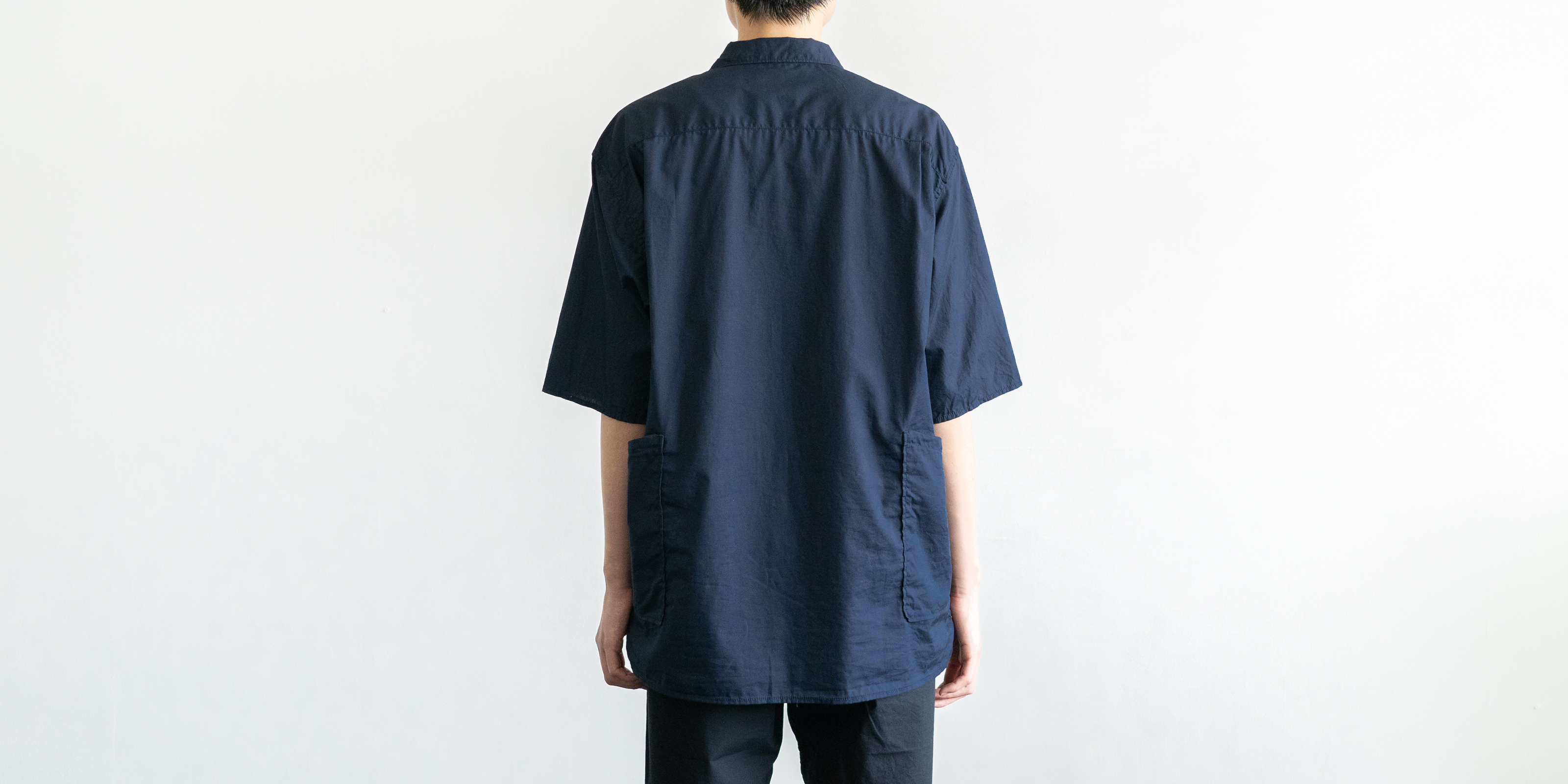 【sold out】d WEAR サイドポケットシャツ・ネイビー・XL