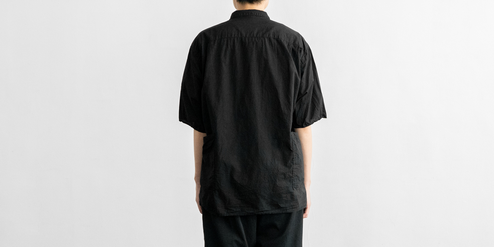d WEAR サイドポケットシャツ・塩縮加工 ブラック・M | D&DEPARTMENT