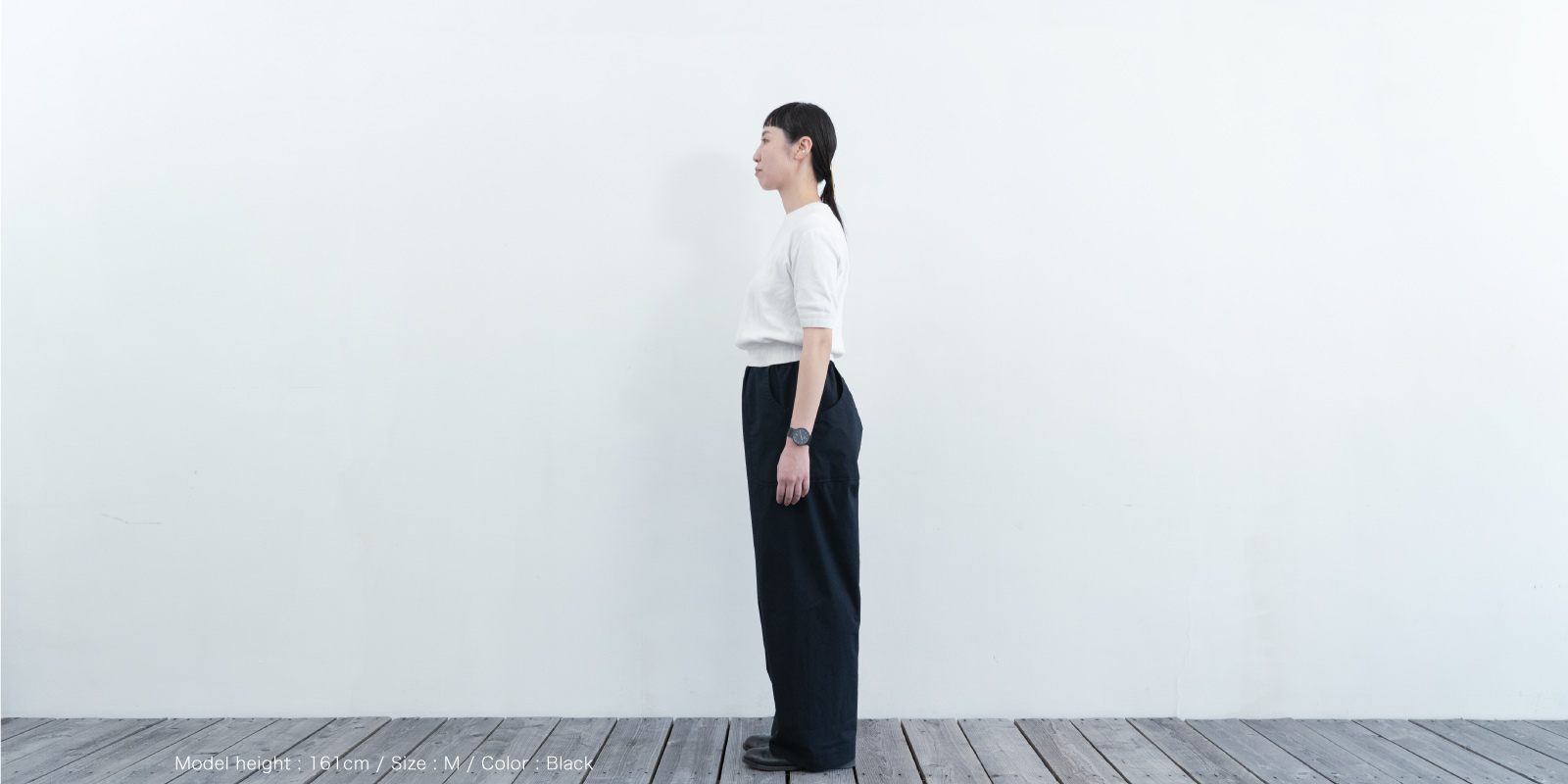 d WEAR サイドポケットパンツ・ブラック・M | D&DEPARTMENT