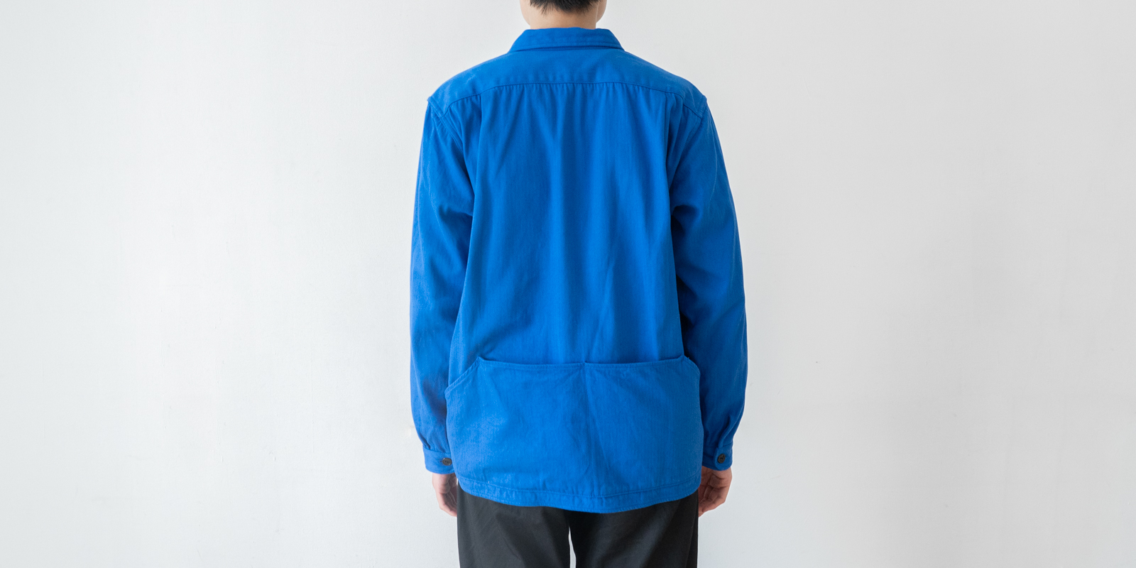 【D&DEPARTMENT】d WEAR バックポケットシャツ・ブラック・S d WEAR バックポケットシャツ・ブルー・L | D&DEPARTMENT