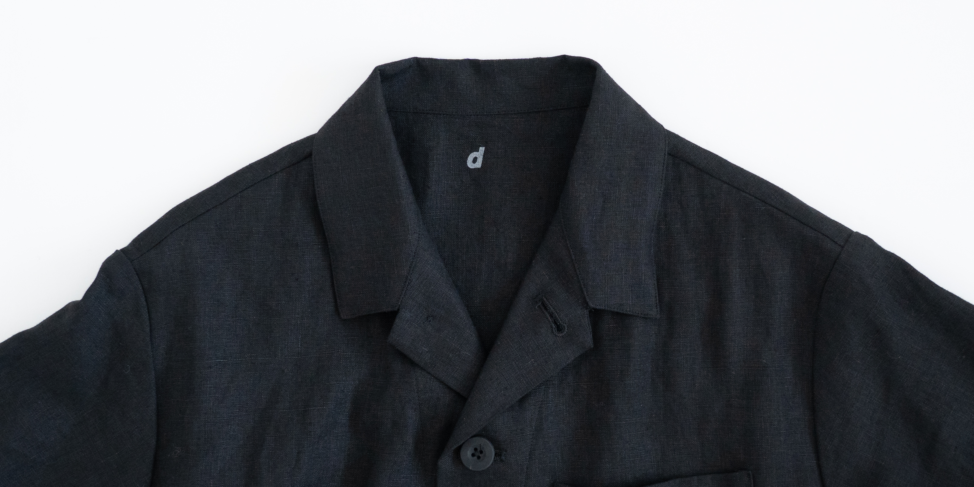 d WEAR オーバーコート・リネンブラック・L | D&DEPARTMENT
