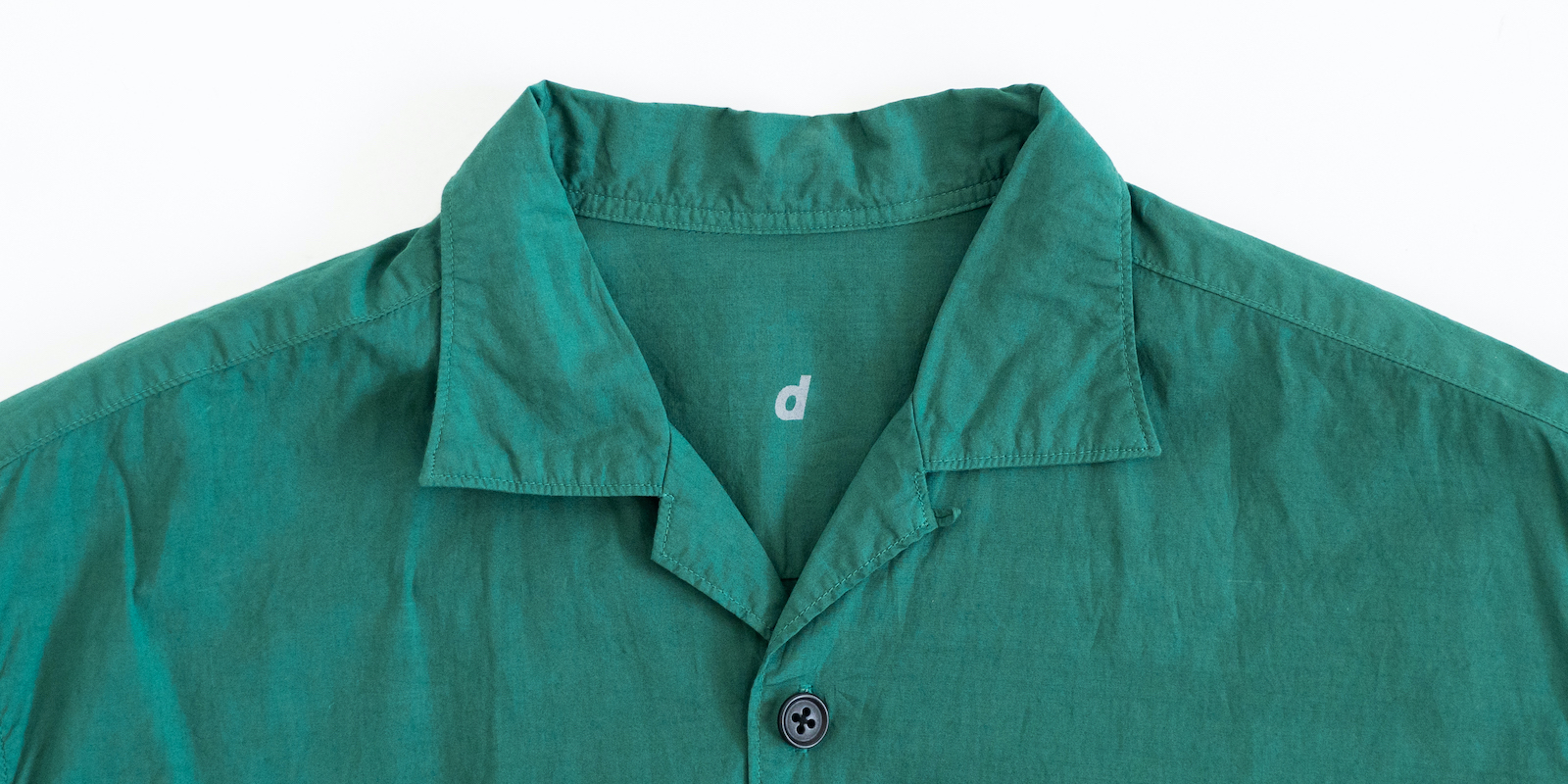 d WEAR サイドポケットシャツ・塩縮加工 グリーン・M | D&DEPARTMENT