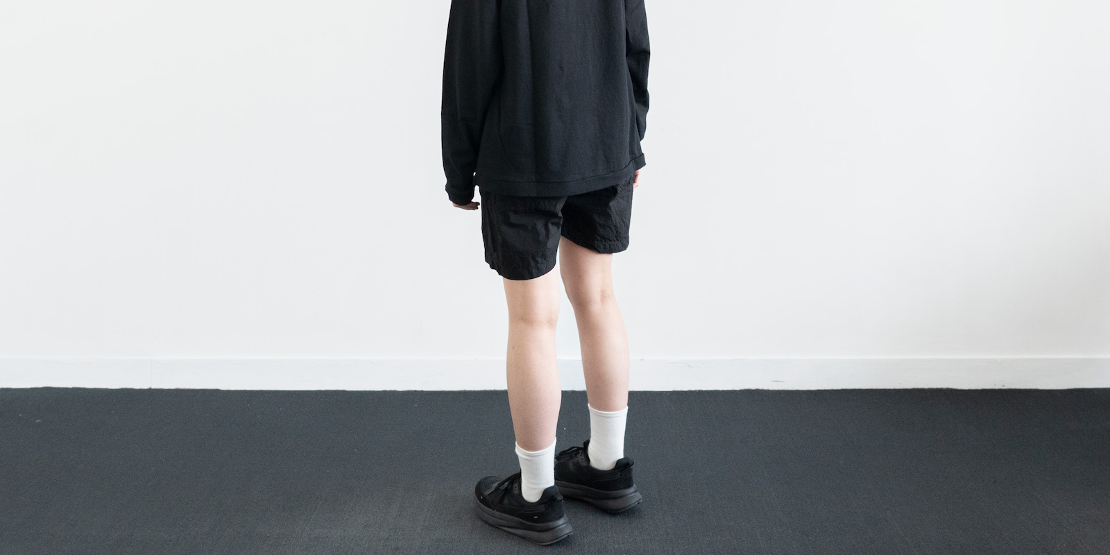 d WEAR ショートパンツ・塩縮加工 ブラック・S | D&DEPARTMENT