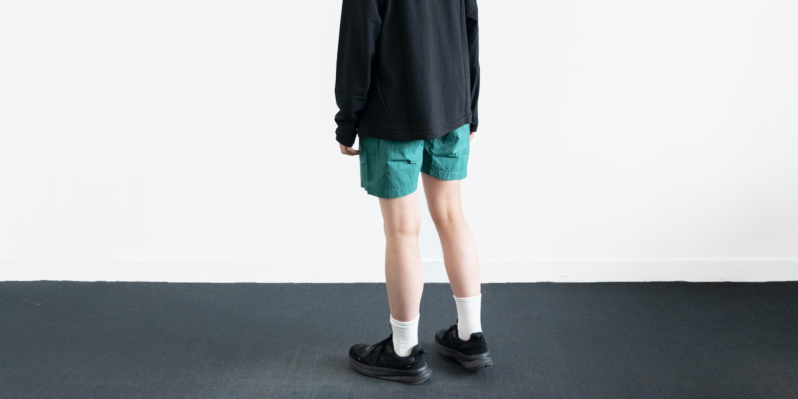 d WEAR ショートパンツ・塩縮加工 グリーン・M | D&DEPARTMENT