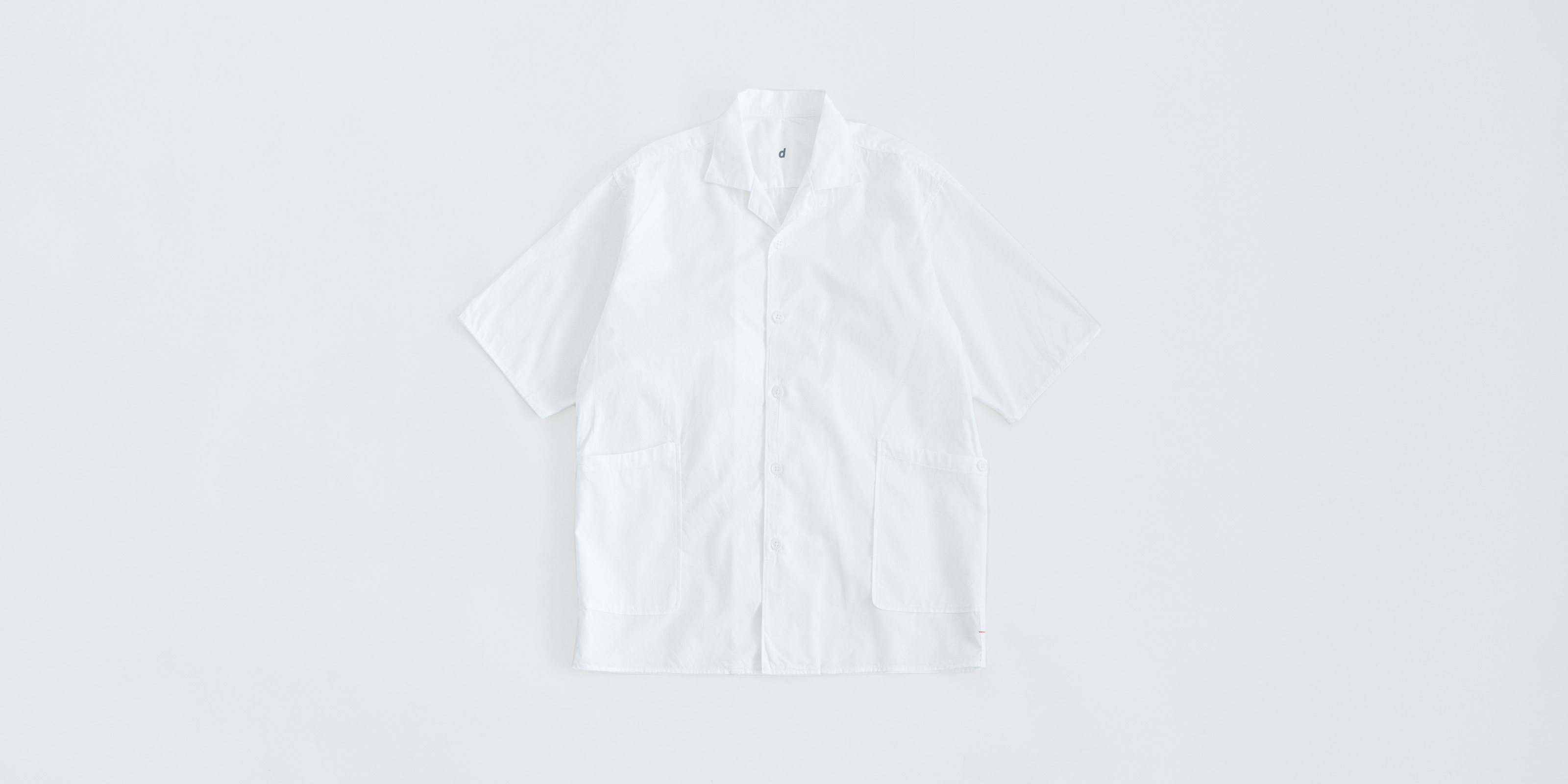 d WEAR サイドポケットシャツ・ホワイト・L