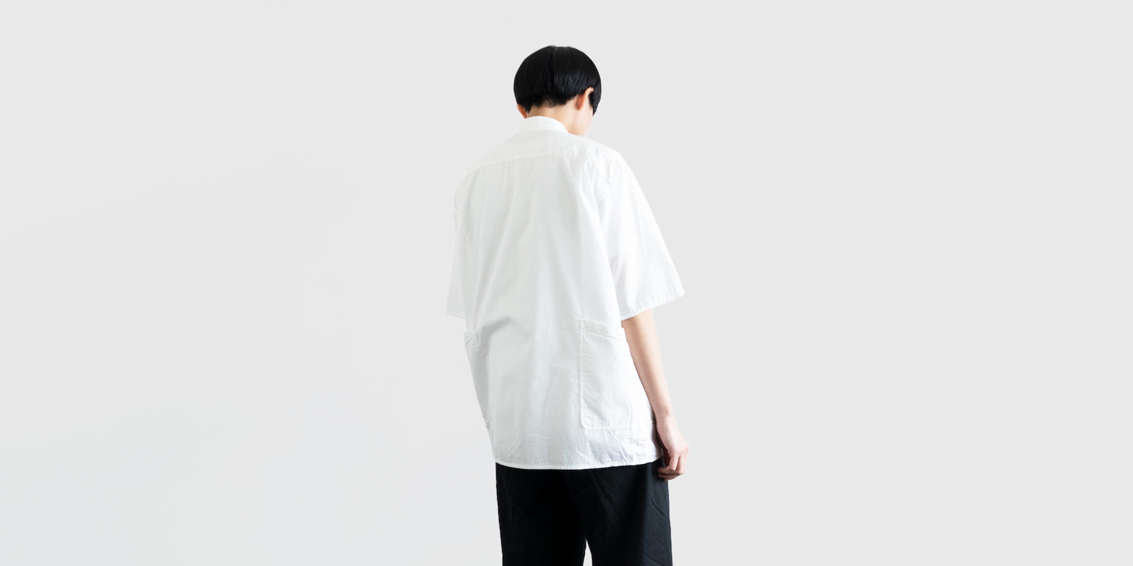 d WEAR サイドポケットシャツ・ホワイト・M