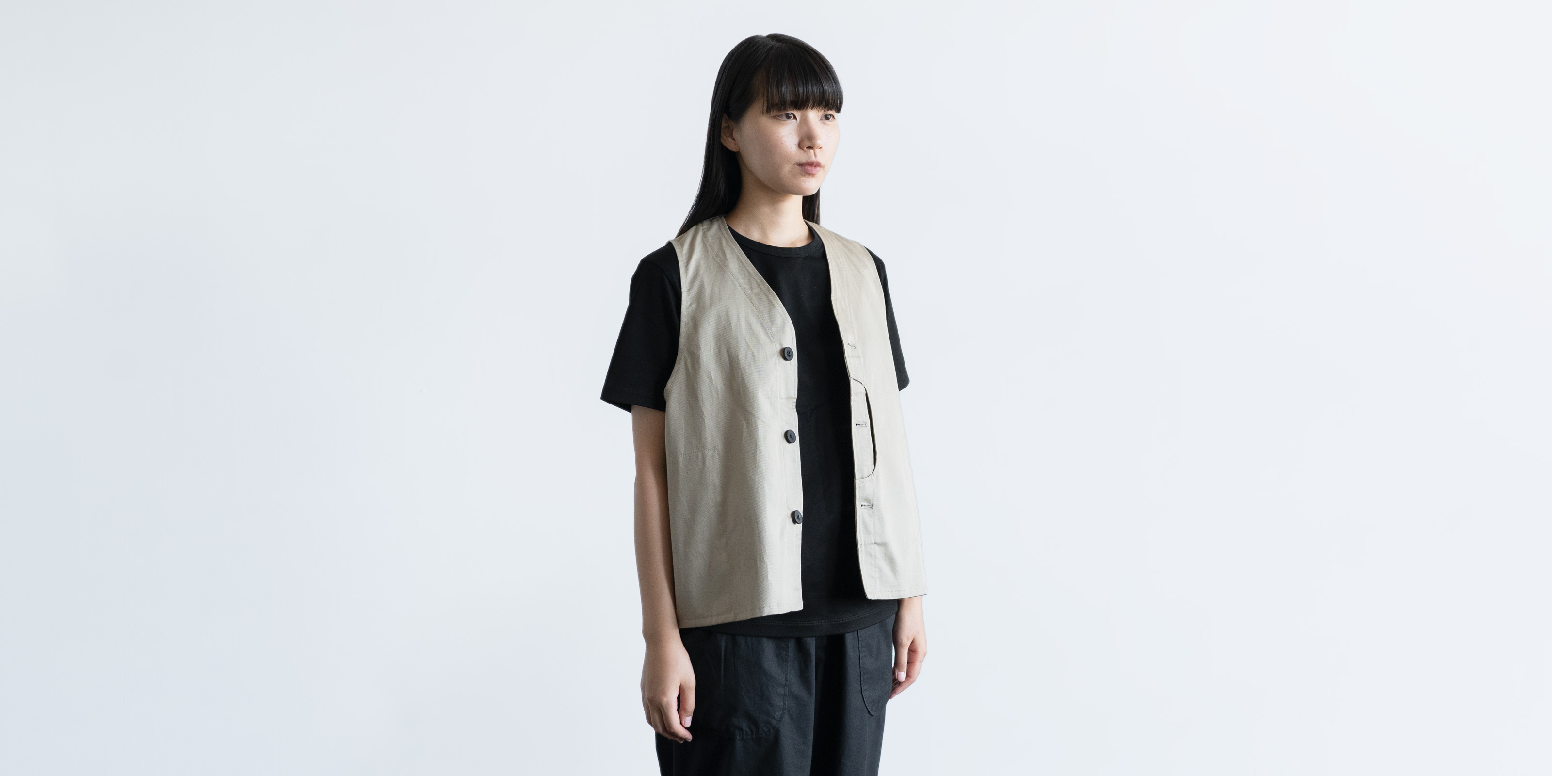 d WEAR ベスト・ベージュ・S | D&DEPARTMENT