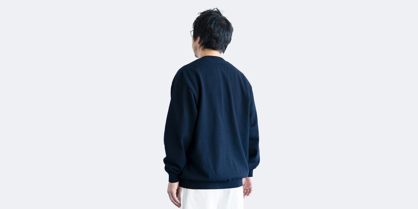 d WEAR コットンセーター・ダークネイビー・XL | D&DEPARTMENT d WEAR コットンセーター・ダークネイビー・XL | D&DEPARTMENT