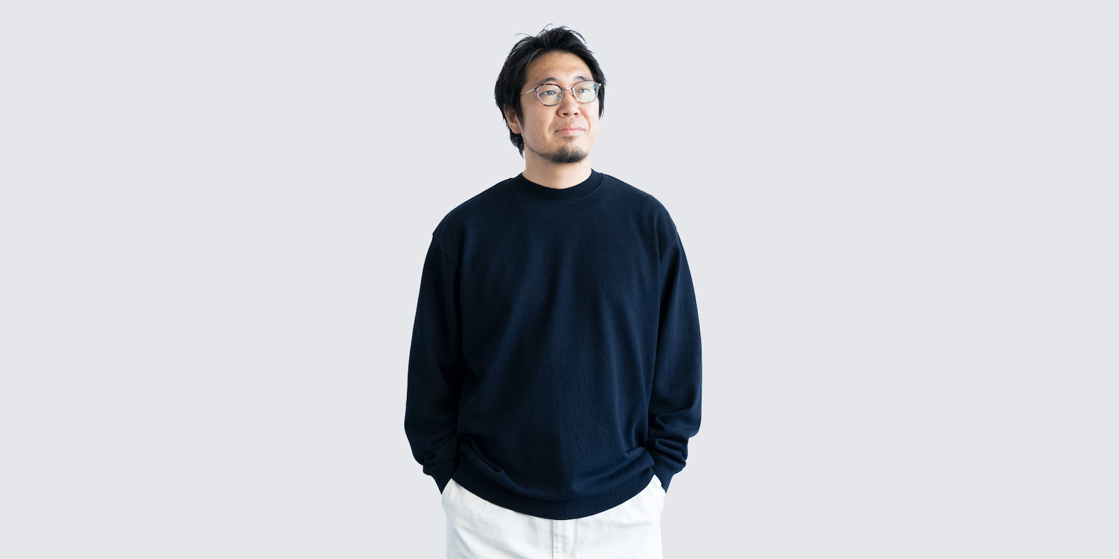 d WEAR コットンセーター・ダークネイビー・L | D&DEPARTMENT