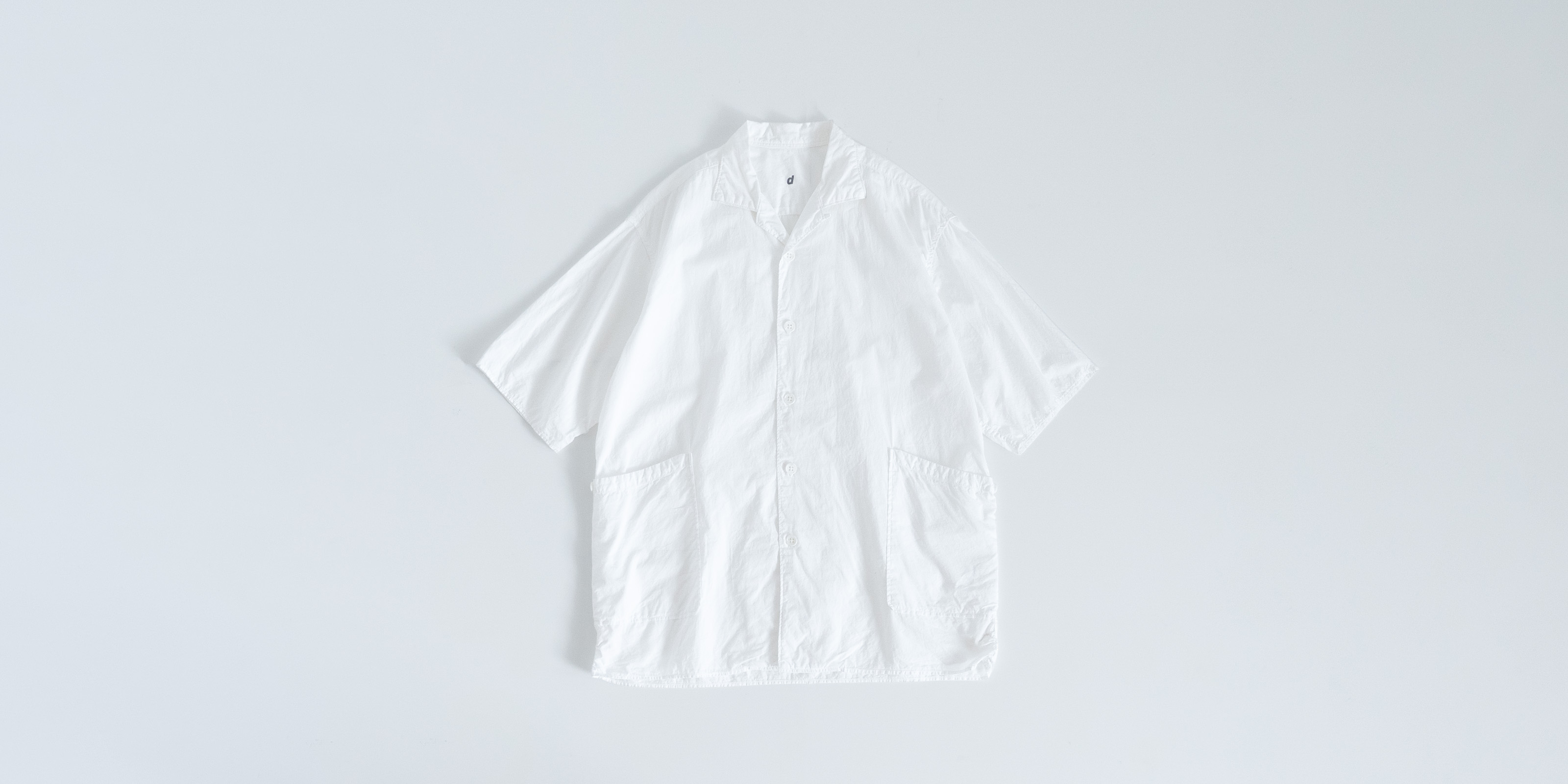 D&DEPARTMENT d WEAR サイドポケットシャツ・塩縮加工 d WEAR サイドポケットシャツ・塩縮加工 ホワイト・M | D&DEPARTMENT