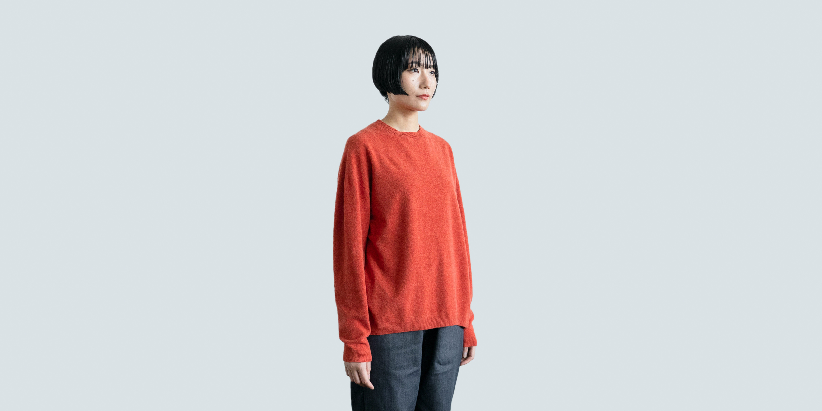 d WEAR クルーネック ウールセーター・ バーミリオン・M