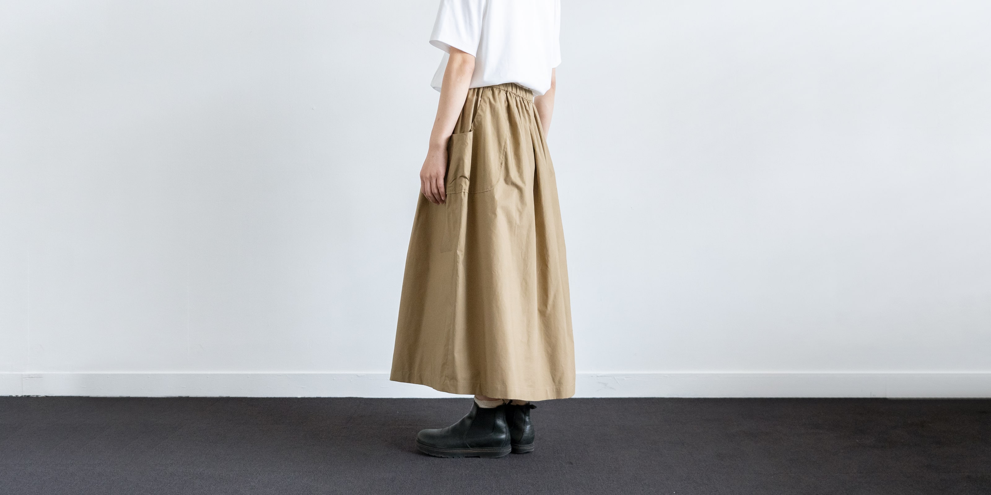 d WEAR ロングスカート・ベージュ | D&DEPARTMENT