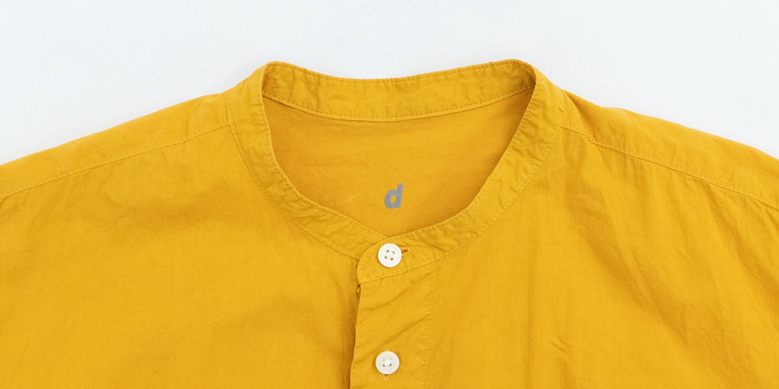 d WEAR ロングシャツ・塩縮加工 マスタード・S | D&DEPARTMENT