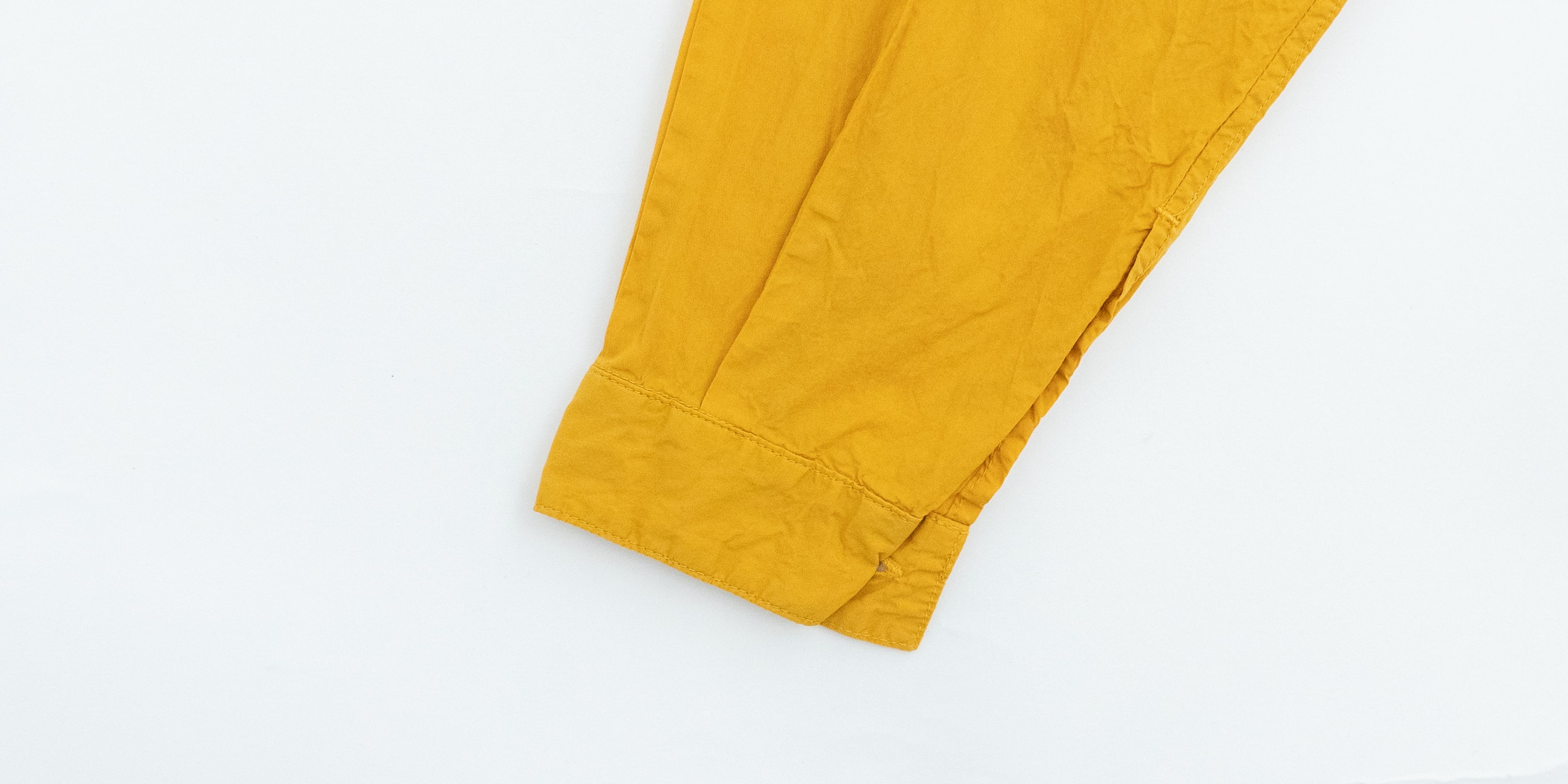d WEAR ロングシャツ・塩縮加工 マスタード・S | D&DEPARTMENT