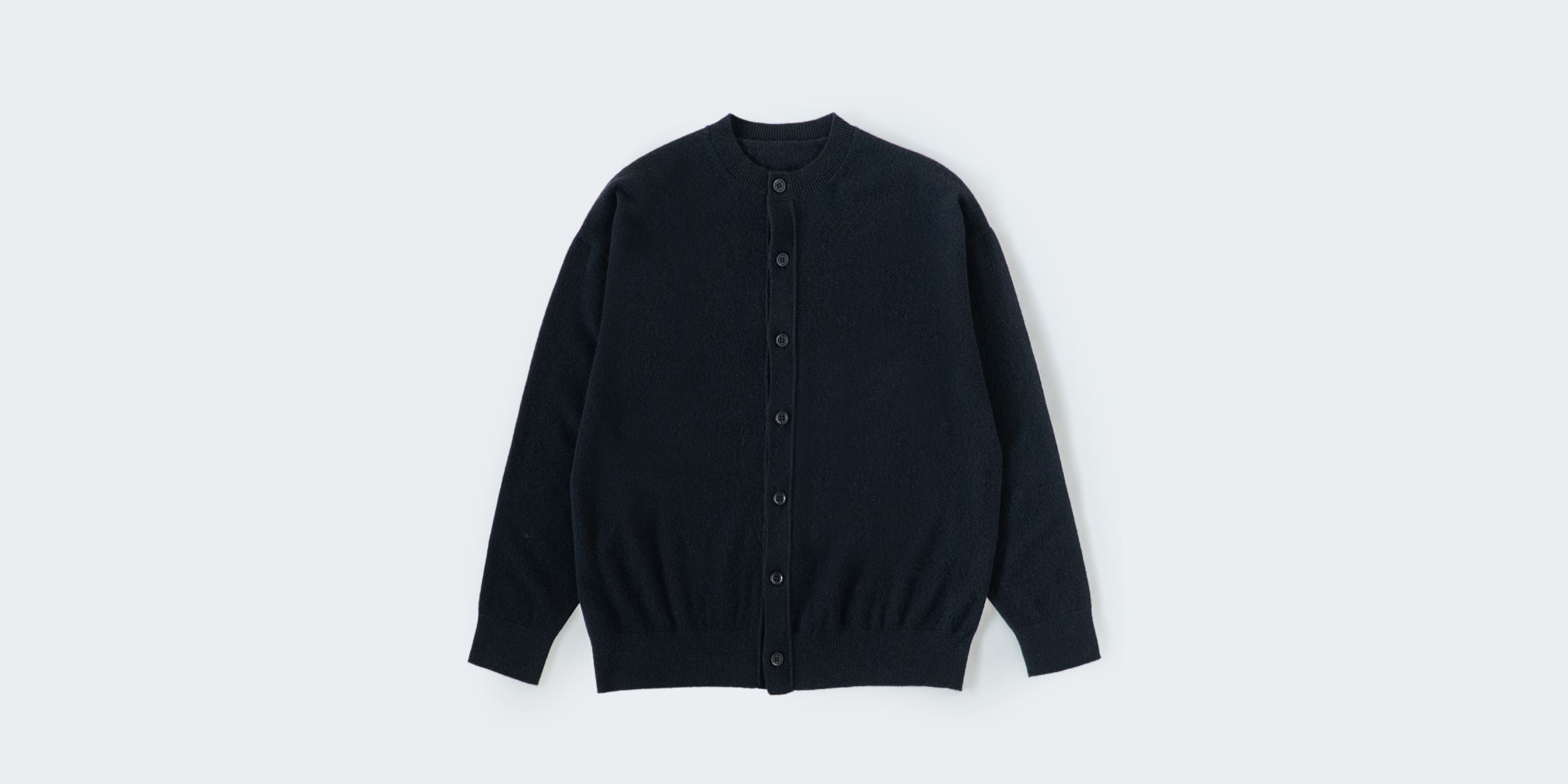 d WEAR クルーネック ウールカーディガン・グレー・L | D&DEPARTMENT