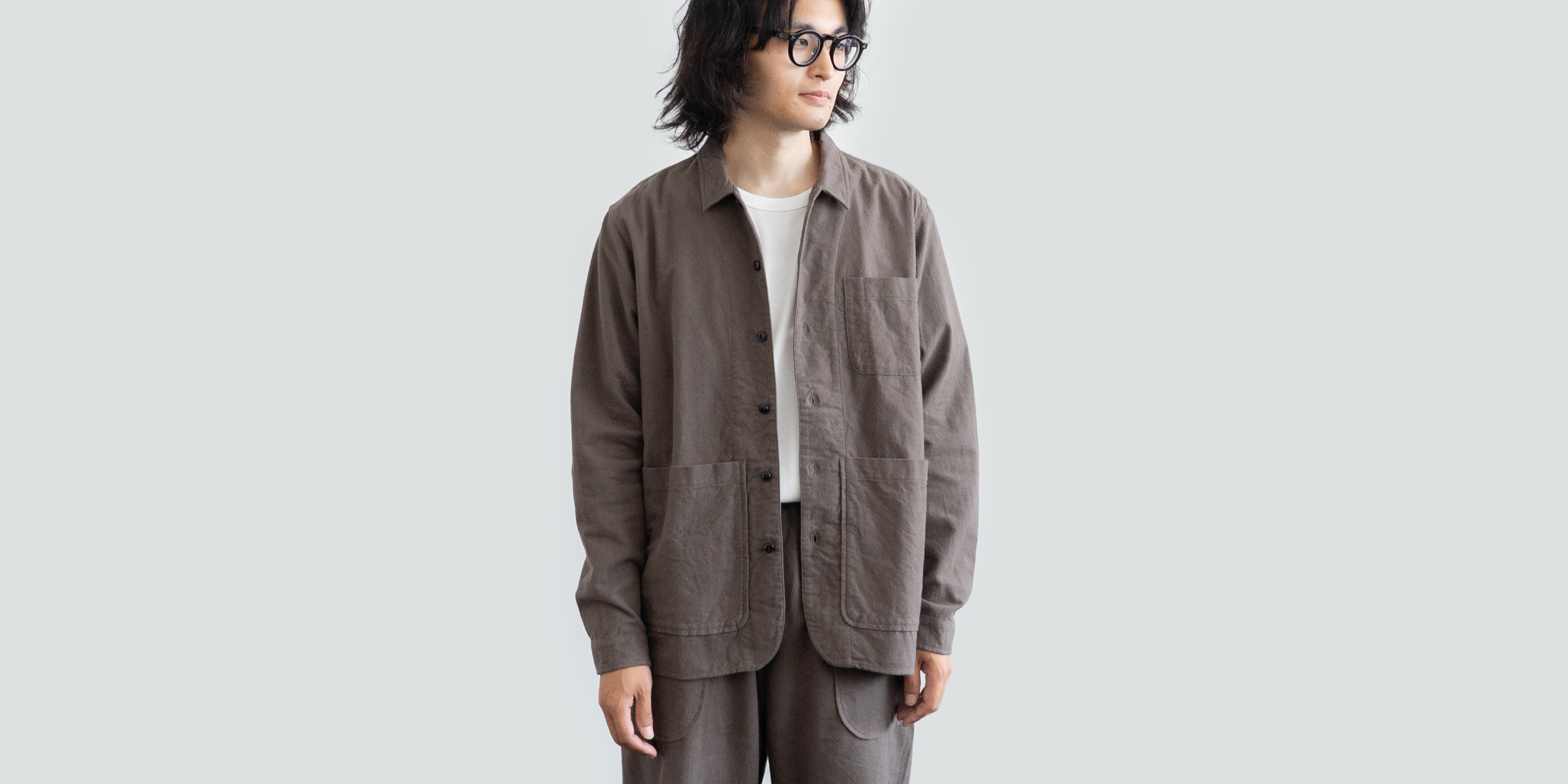 d WEAR バックポケットシャツ・フランネルグレー・S | D&DEPARTMENT