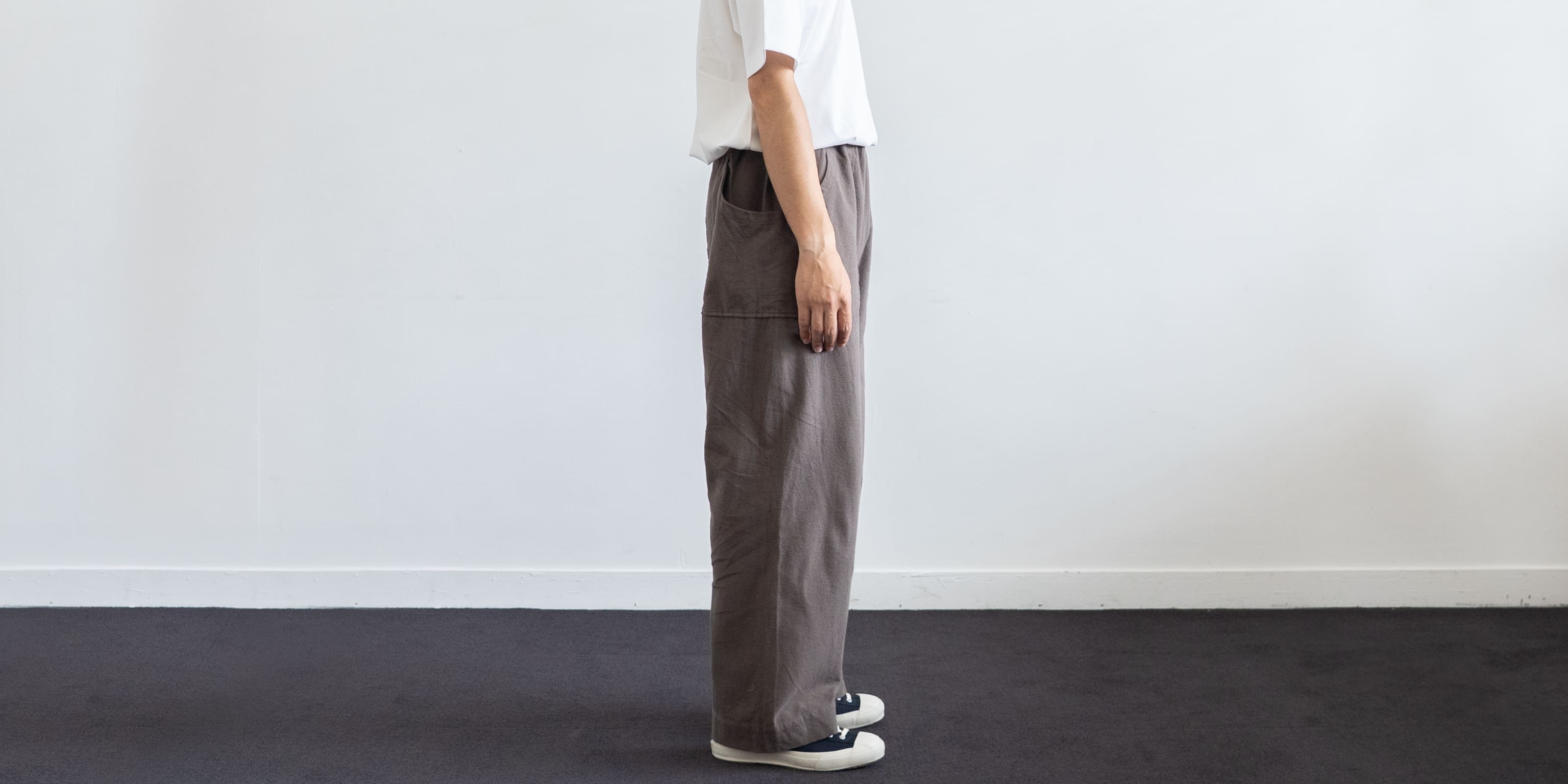d WEAR サイドポケットパンツ・フランネルグレー・S | D&DEPARTMENT