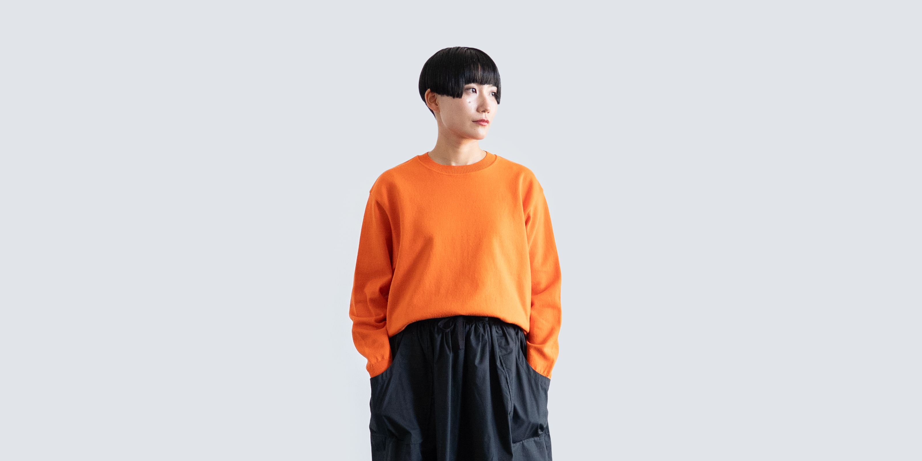 d WEAR コットンセーター・オレンジ・S | D&DEPARTMENT