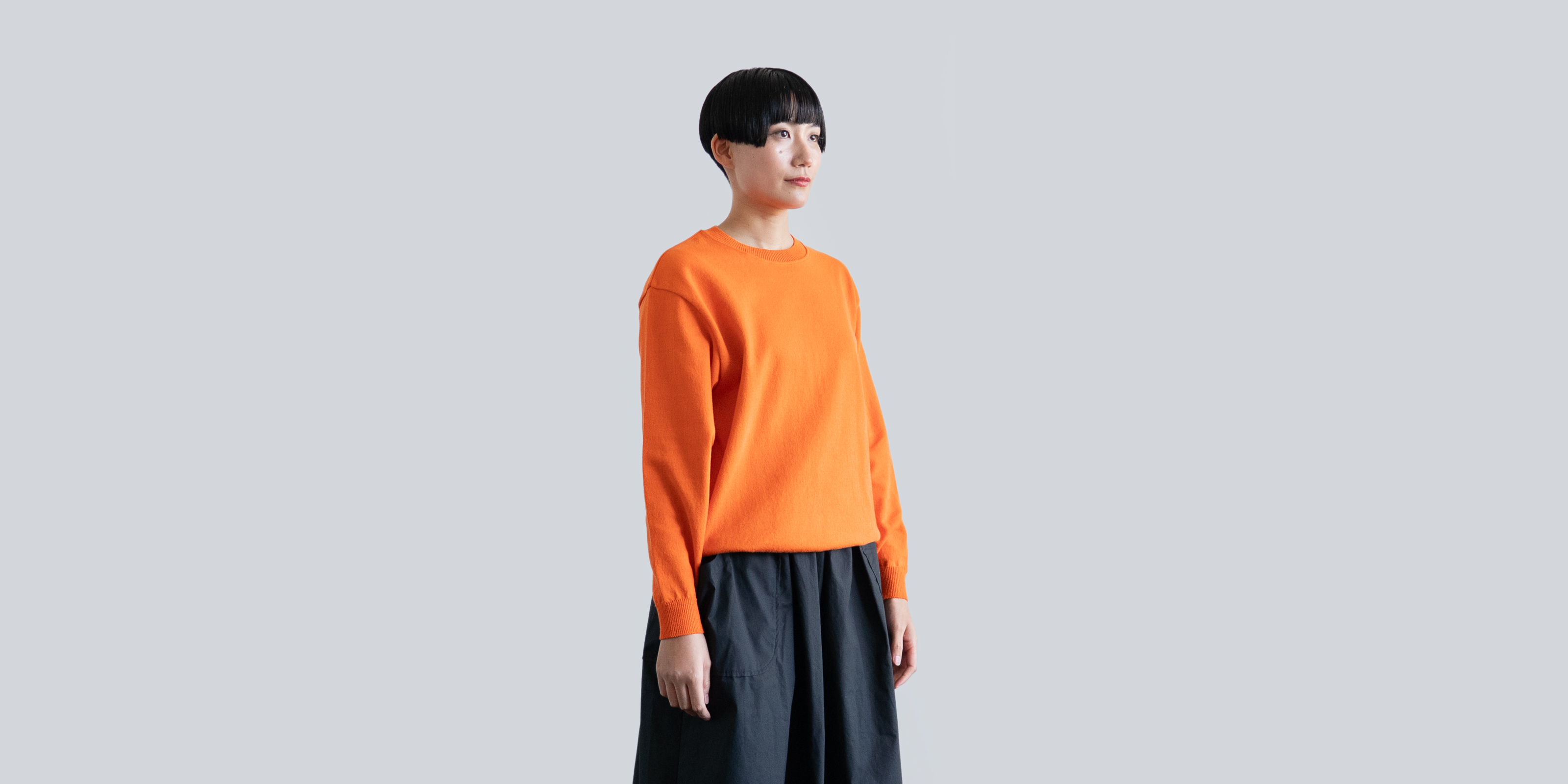 d WEAR コットンセーター・オレンジ・S | D&DEPARTMENT