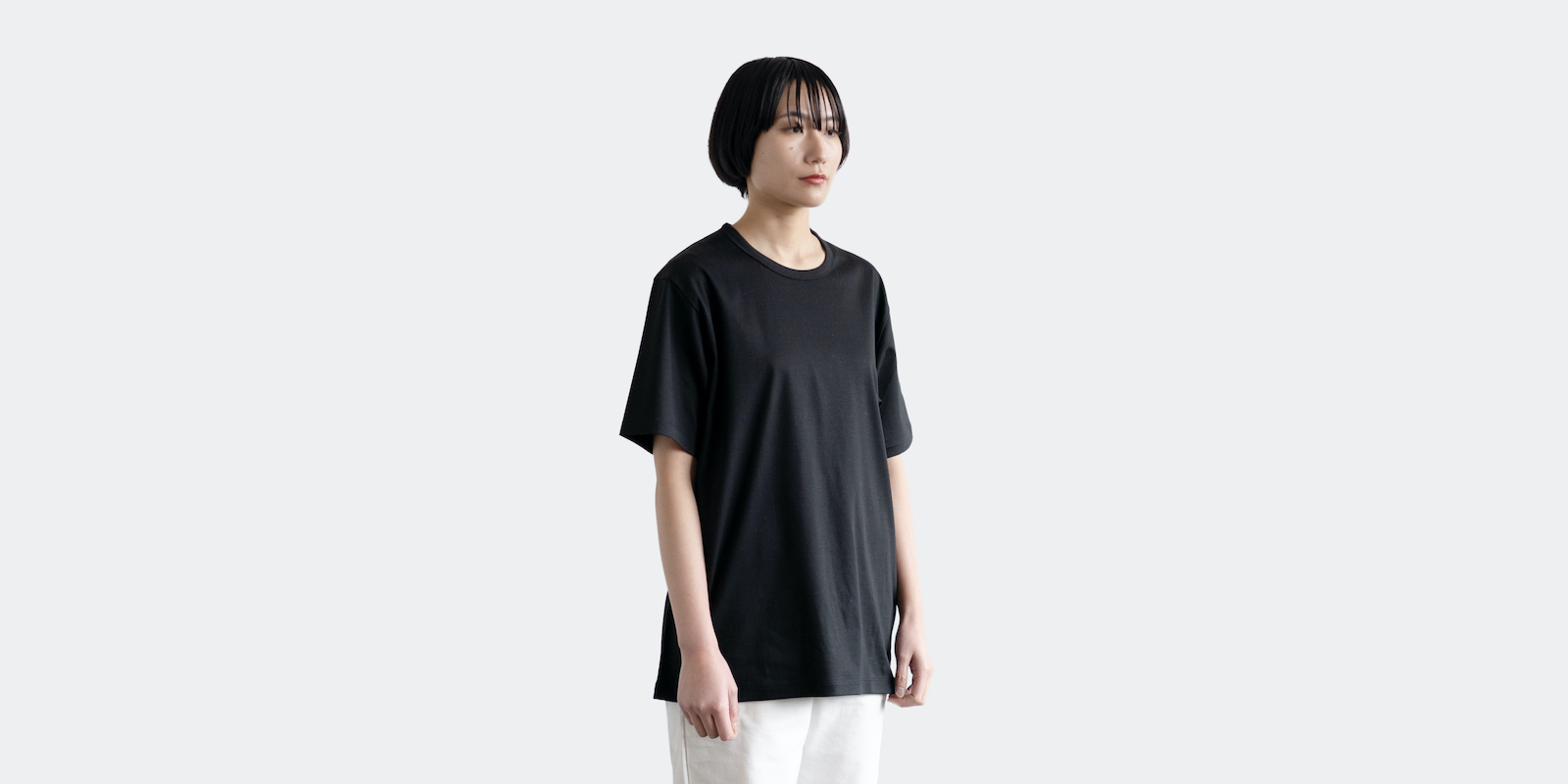 d WEAR Tシャツ スムースコットン・ブラック・L