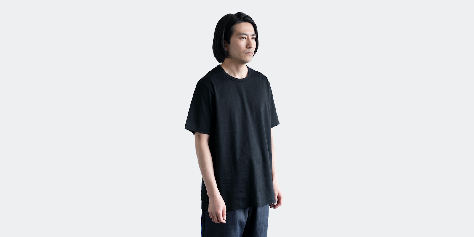 d WEAR Tシャツ スムースコットン・ブラック・L