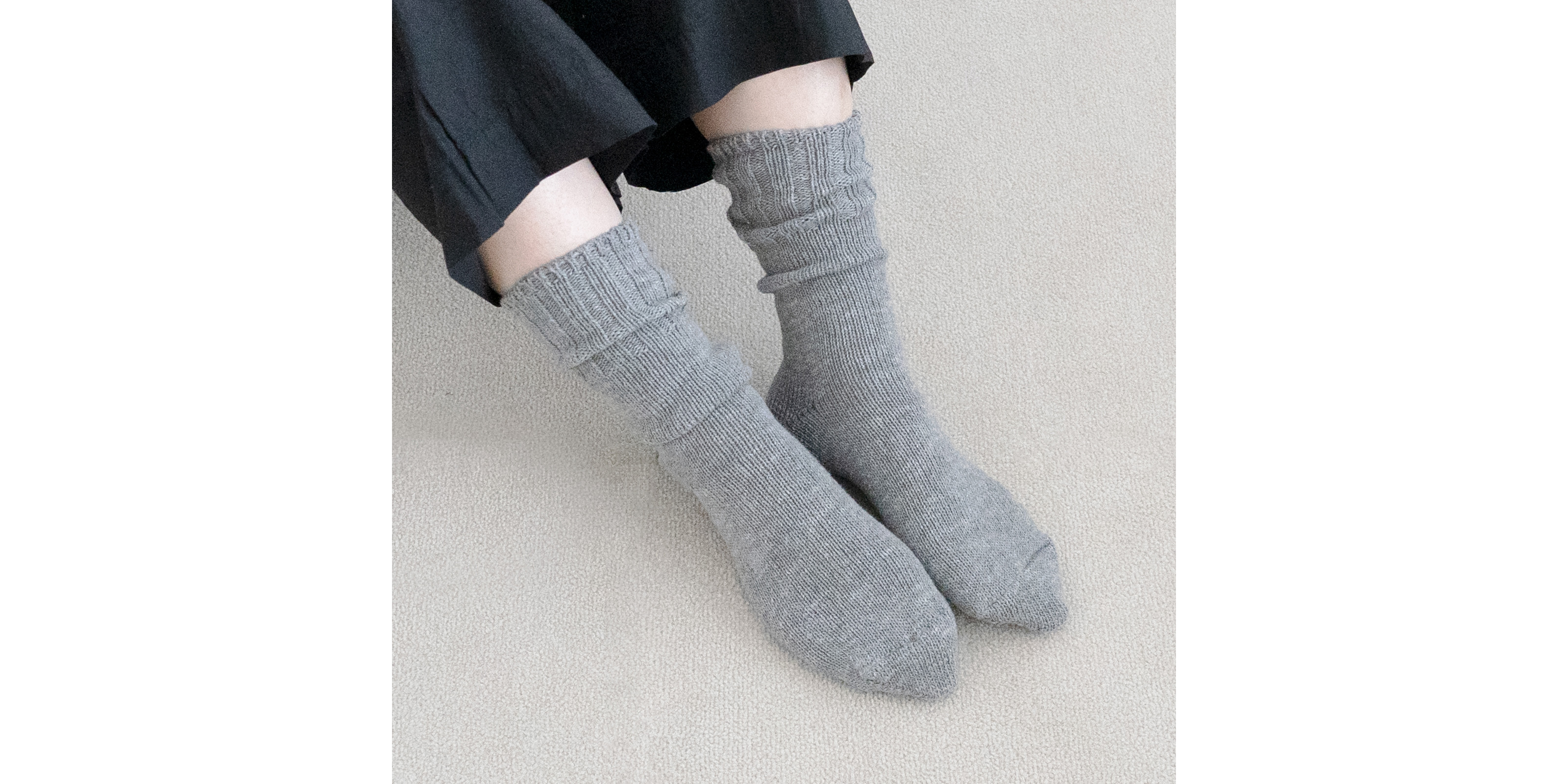 dコットンウール靴下 グレー 25～27cm | D&DEPARTMENT