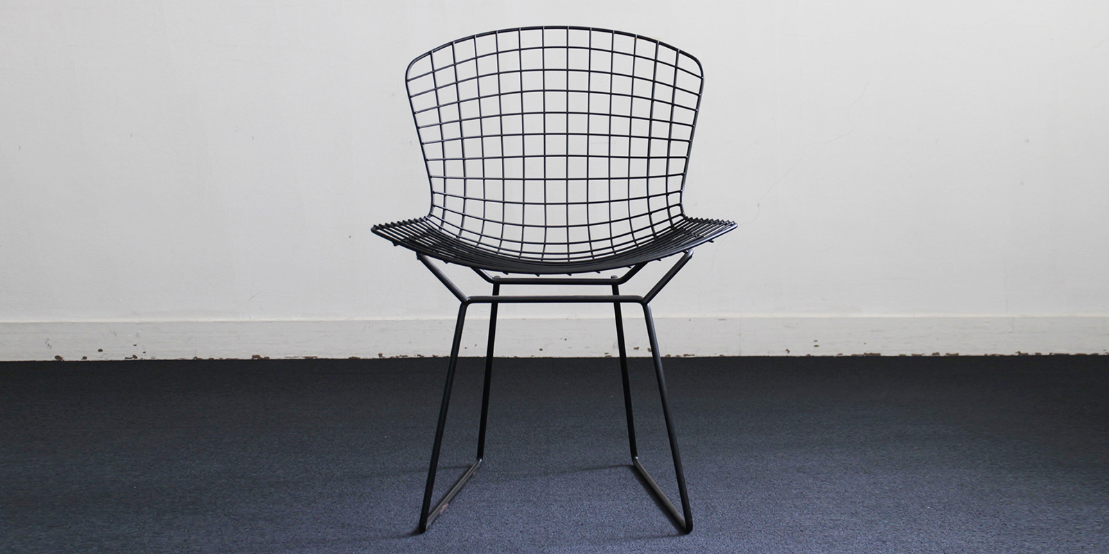 sold out】Knoll ワイヤーサイドチェア（ブラック）（USED 