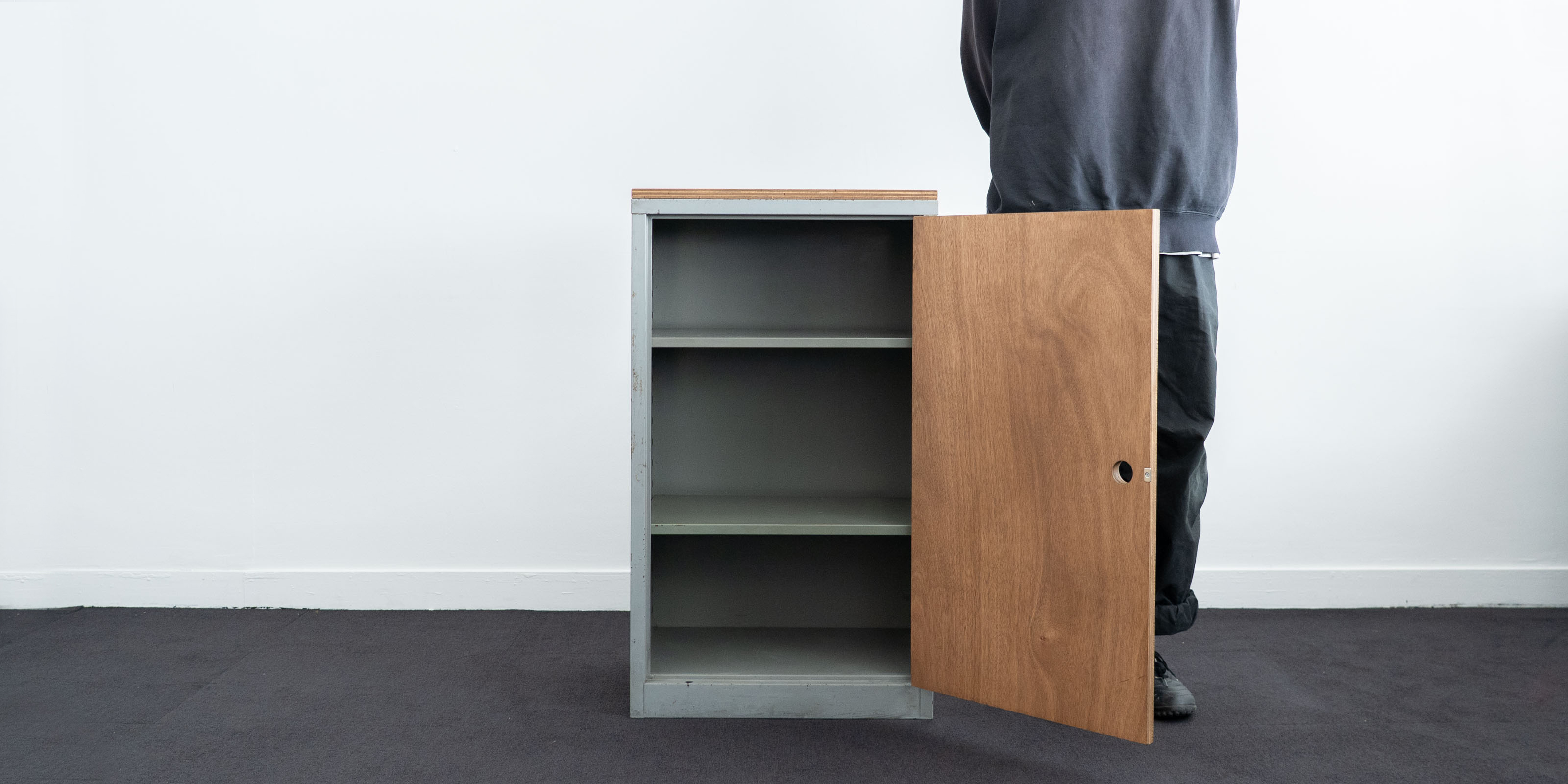 Steel cabinet × lauan top board,lauan door・B（USED） | D&DEPARTMENT